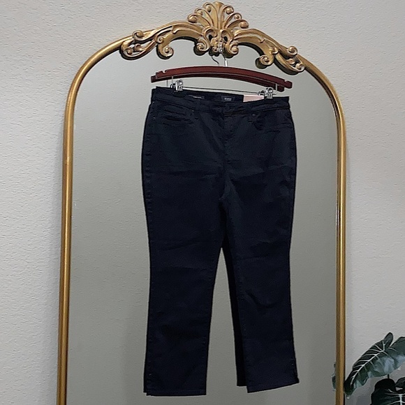NYDJ Sheri Slim Black Ankle Jeans Size 14P - Picture 1 of 8
